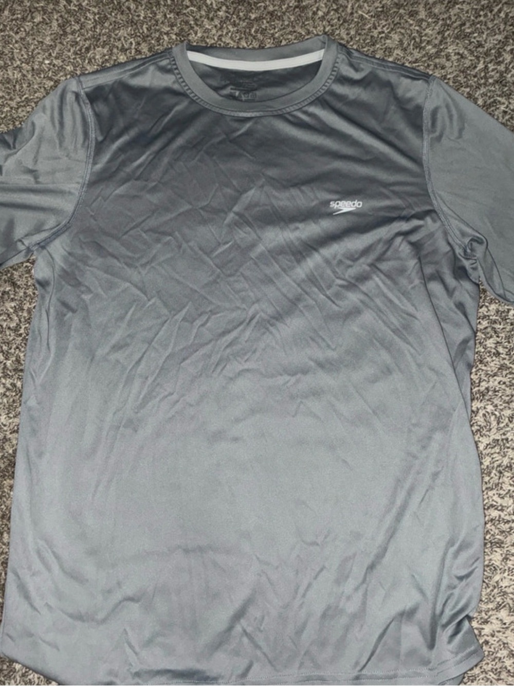 Speedo Men's small Gray Athletic Crew Neck Shirt